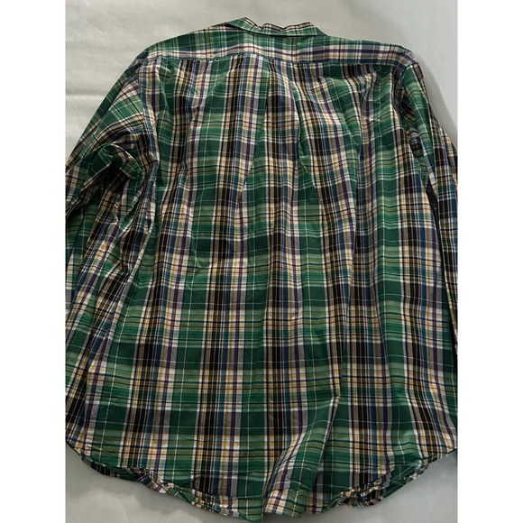Ralph Lauren Mens Colorful Plaid Button Shirt Green Pony Classic Fit Size XL EUC - Picture 4 of 4